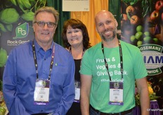 Jeff Bruff, Pam Wooten and Bryan Thornton with Rock Garden.
